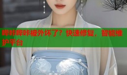 哔咔哔咔被外坏了？快速修复，智能维护平台